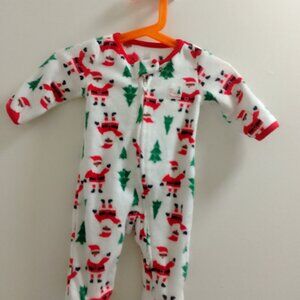 "Just One You' Made By Carter's, Santa Clause, Christmas Long Sleeved, Sleepwear